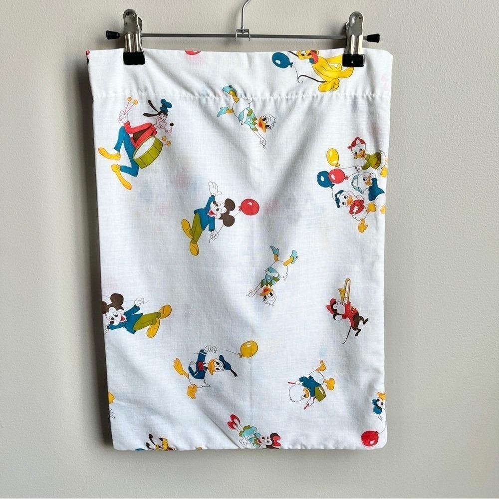 Vintage Disney Pillowcase Mickey Mouse Donald Duck Goofy Kids Nursery Americana